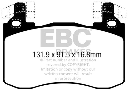 EBC Brakes DP32356C Redstuff Ceramic Low Dust Brake Pads for 18-22 G70 Stinger