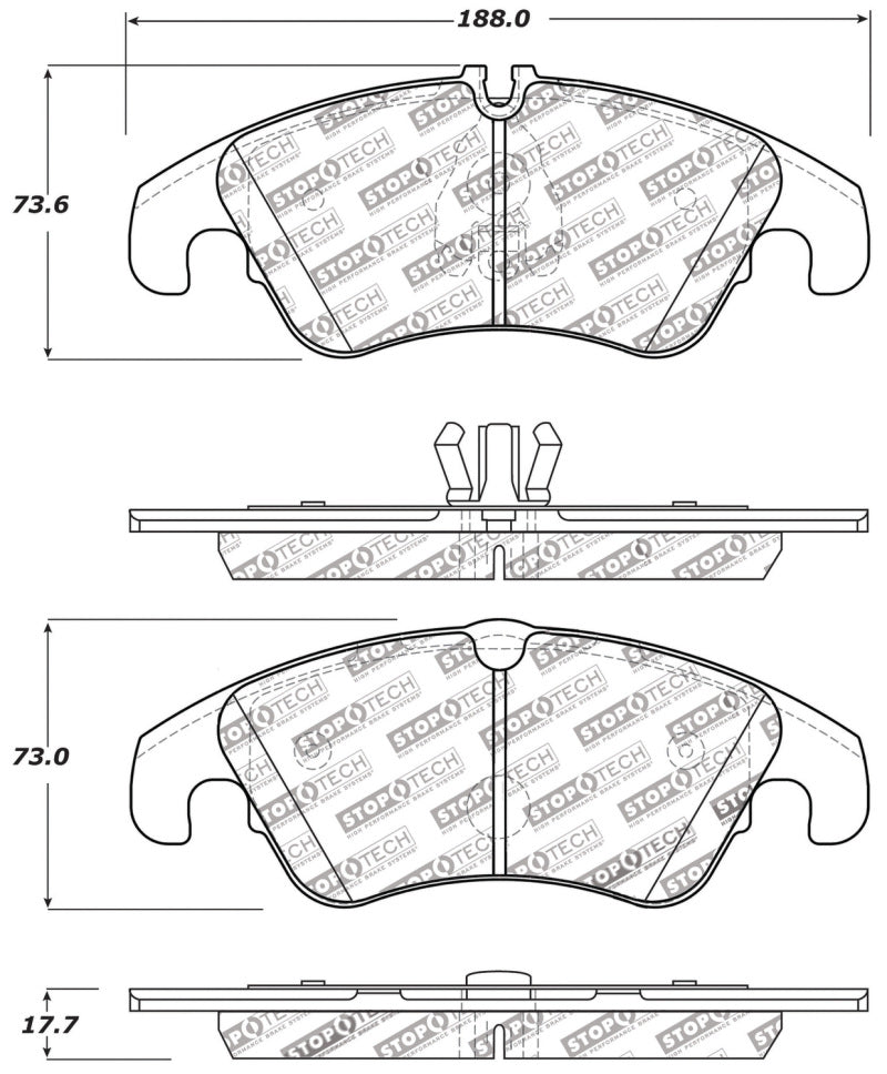 StopTech 309.13220 Disc Brake Pad Set For Select 08-17 Audi Models