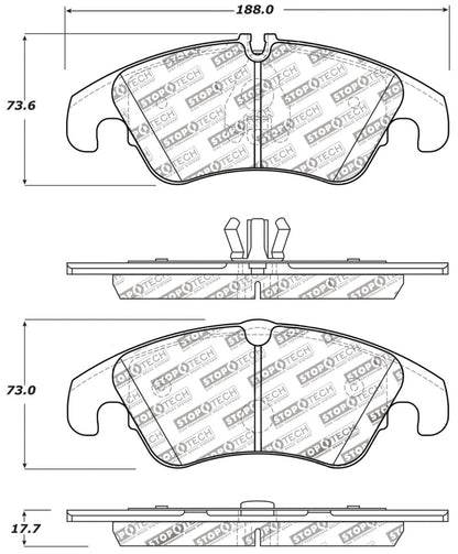 StopTech 309.13220 Disc Brake Pad Set For Select 08-17 Audi Models