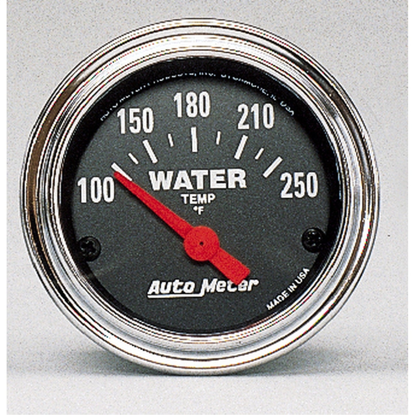 AutoMeter Traditional Chrome 52mm 100-250 Deg F Short Sweep Electricall Water Temperataure Gauge (2532)