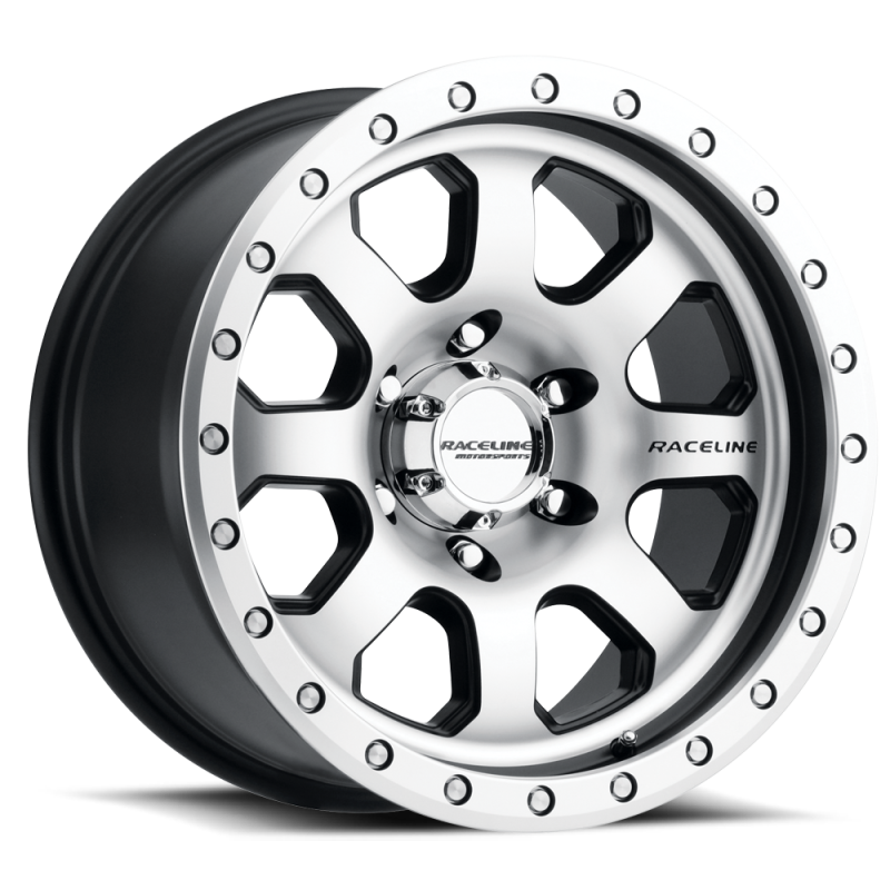Raceline 929 Avenger Black & Machined | 17x9" -12mm | 6x139.7mm Wheel