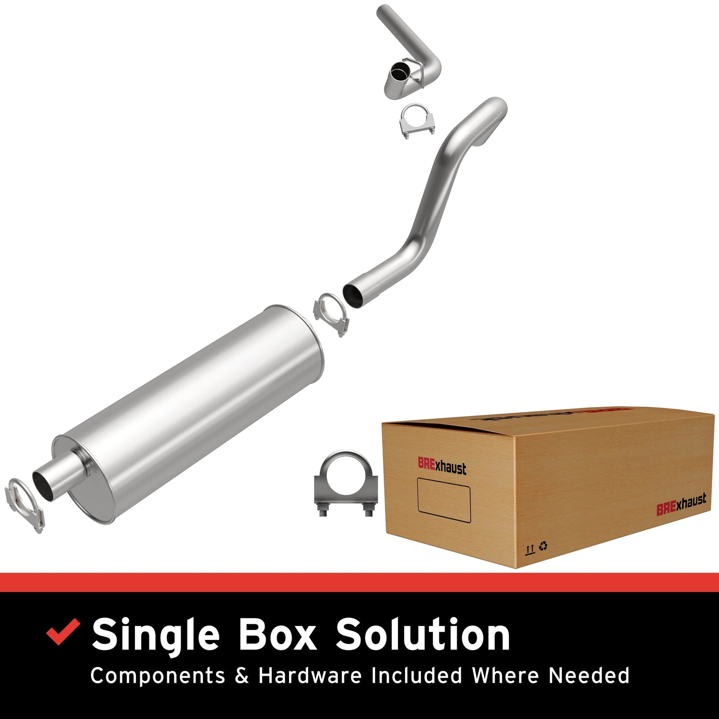 BRExhaust 1983-1996 Ford Bronco Direct-Fit Replacement Exhaust System