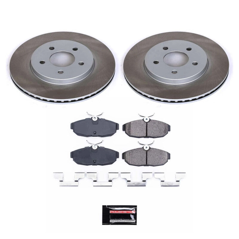 PowerStop 05-11 Ford Mustang Rear Semi-Coated Rotor Kit (SC1384)