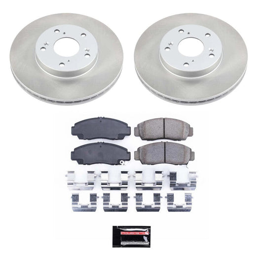 PowerStop 03-07 Honda Accord Front Semi-Coated Rotor Kit (SC2558)