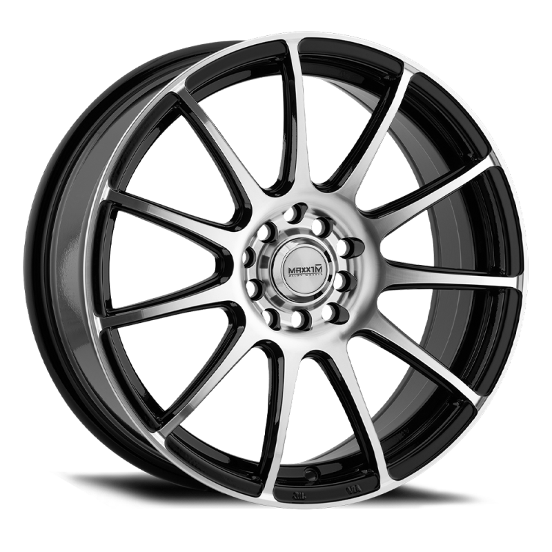 (set of 4) Konig Maxxim Champ Machined Face / Gloss Black | 17x7" +40mm | 10x110/115mm Wheel