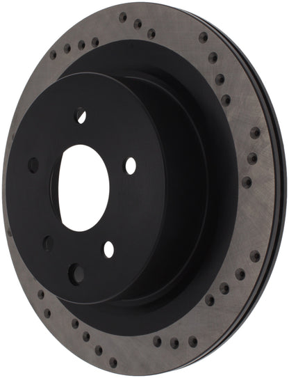 Stoptech 128.42088R Sport Cross-Drilled Disc Brake Rotors For Nissan Maxima