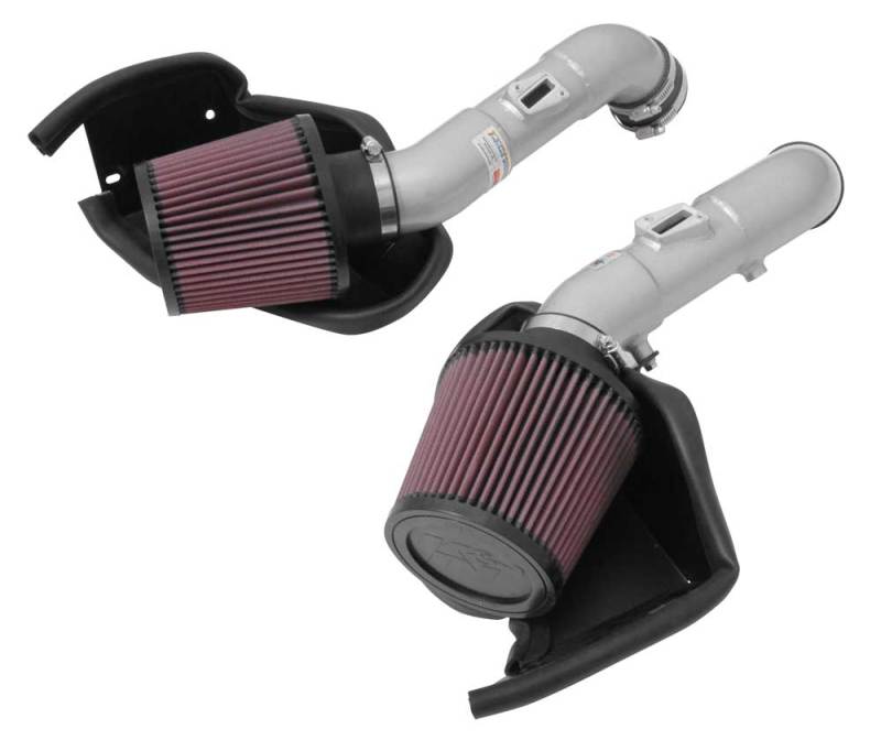K&N Dual Silver Typhoon Short Ram Intakes | Infiniti Q50 (14-15) (69-7083TS)