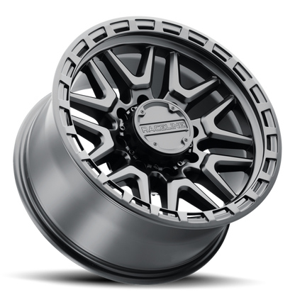 (set of 4) Raceline 953 Krank Satin Black | 17x8.5" +18mm | 6x139.7mm Wheel