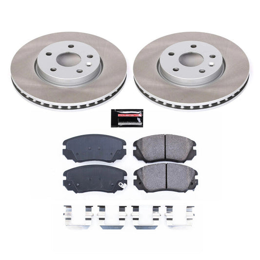 PowerStop 10-11 Saab 9-5 Front Semi-Coated Rotor Kit (SC5334)