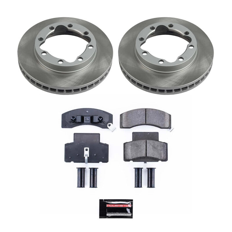 PowerStop 90-00 GMC K3500 Front Semi-Coated Rotor Kit (SC1992)