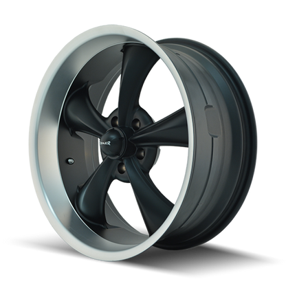 (set of 4) Ridler Wheels 695 Matte Black Machined | 18x9.5" +6mm | 5x127mm Wheels