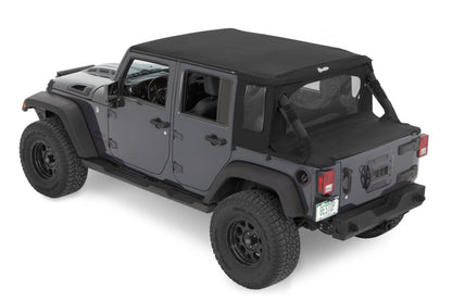 Bestop 80103-17 Halftop Conversion Kit For Jeep Wrangler JK 07-18 4-Door Black Twill