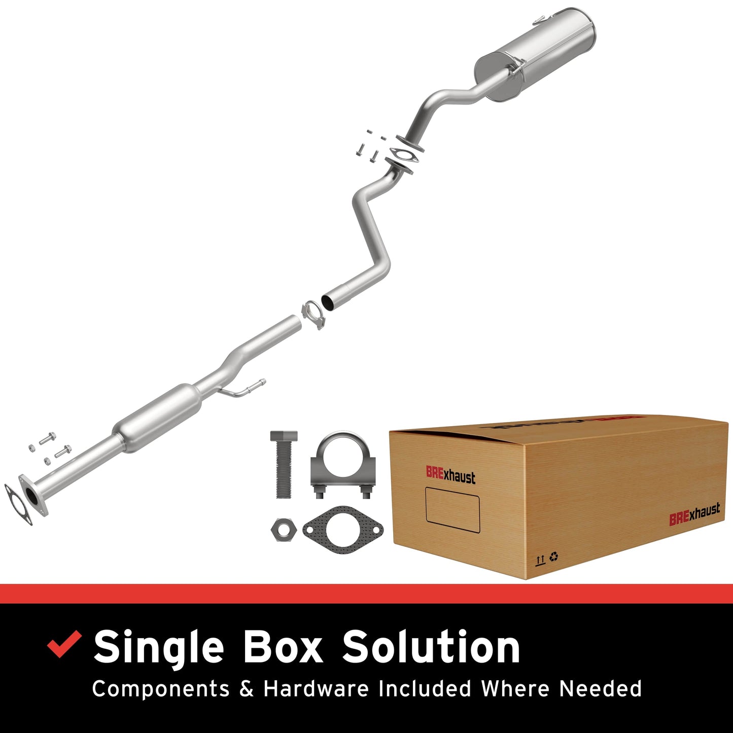 BRExhaust 2014-2016 Kia Forte 1.8L Direct-Fit Replacement Exhaust System