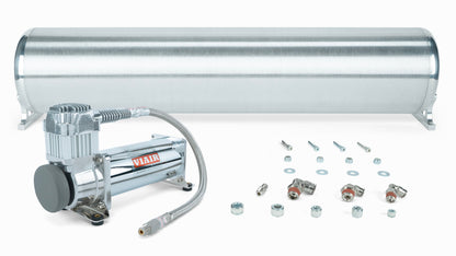 Air Lift Performance 28in FLO Tank w/ Viair 444c Compressor (Incl. Fittings & Tank Mounting Hardware) (27764)