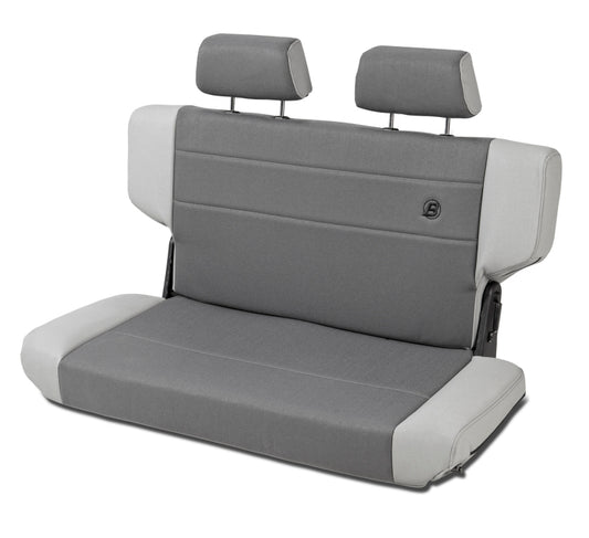 Bestop 39439-09 N-Tumble Seat Rear Trailmax Fold Charcoal/Gray For Jeep Wrangler TJ