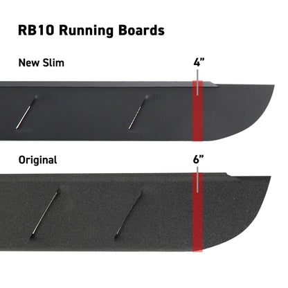 Go Rhino RB10 Slim Running Boards | Universal 68in (Fits 2DR) Bedliner Coating (630068ST)