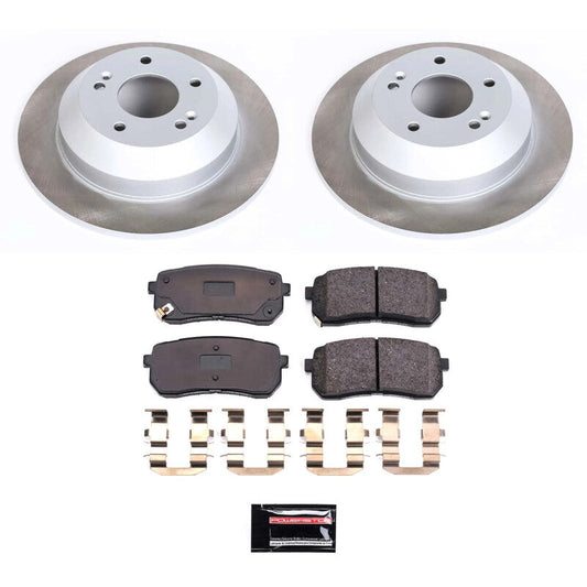 PowerStop 15-21 Kia Sedona Rear Semi-Coated Rotor Kit (SC7213)