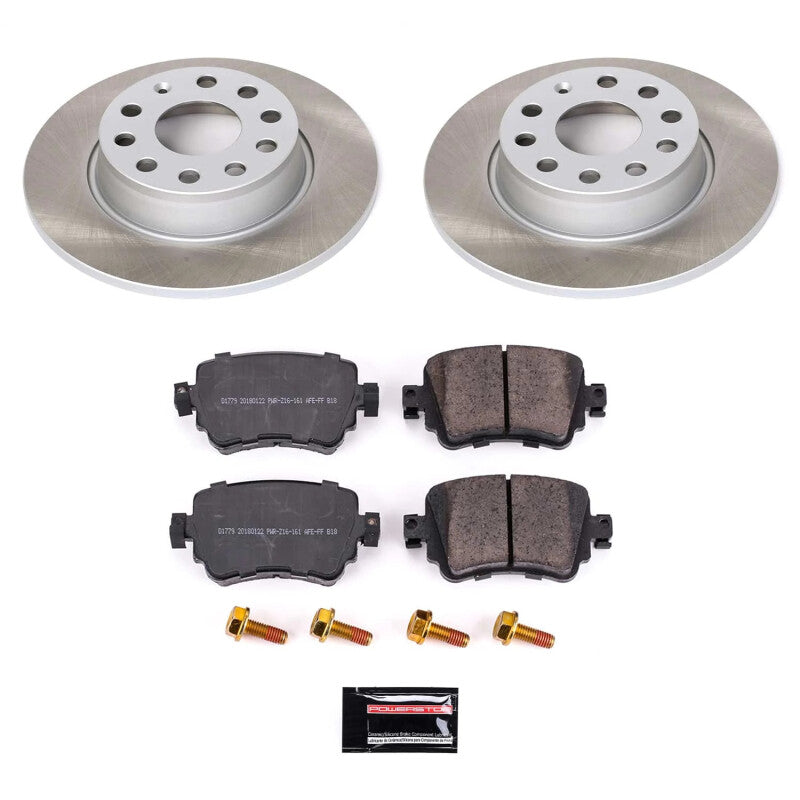 PowerStop 15-22 Volkswagen Passat Rear Semi-Coated Rotor Kit (SC7053)