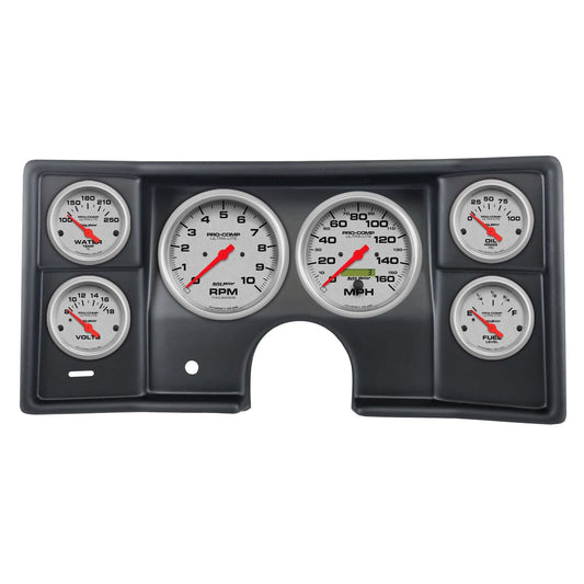 AutoMeter Ultra-Lite Direct Fit Dash Kit 78-81 Malibu / El Camino / Montecarlo (2 x 5in/4 x 2-5/8in) (2935-13)