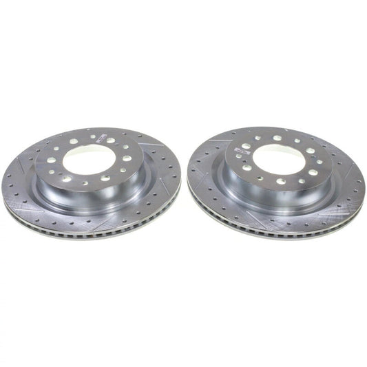 PowerStop 23-24 Toyota Sequoia Rear Drilled & Slotted Rotor - Pair (JBR1921XPR)