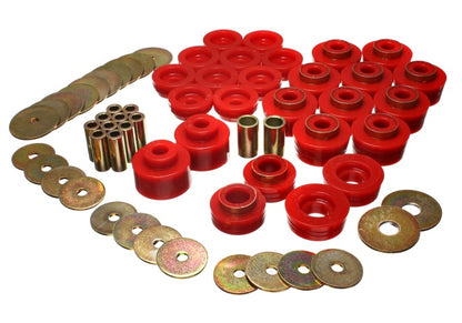 Energy Suspension 3.4141R Performance Body Mount Set - Red For 82-87 Buick Regal