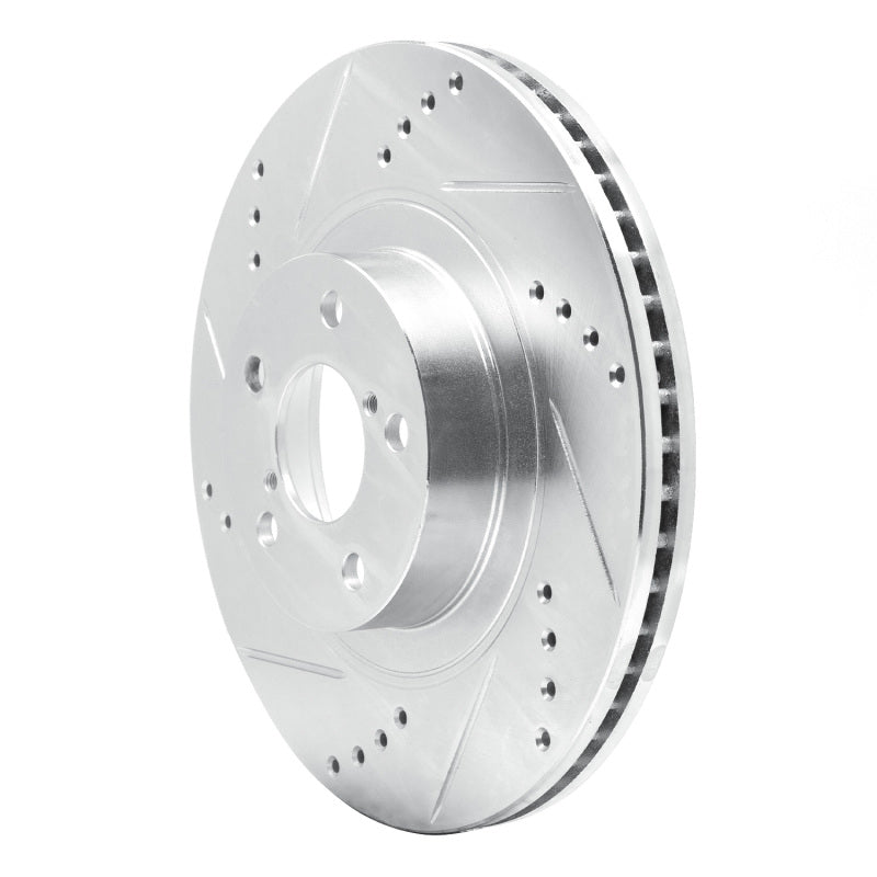 R1 04-25 Scion FR-S Front L Drilled & Slotted Silver Brake Rotor (631-13034L)