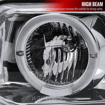 1999-2002 Chevrolet Silverado/ 2000-2006 Chevrolet Tahoe/Suburban Dual Halo Projector Headlights with LED Turn Signal Bumper Lights (Chrome Housing/Clear Lens)