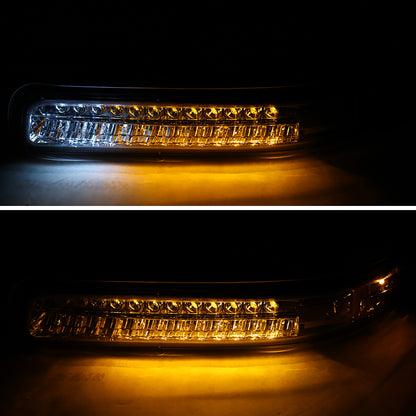 1999-2002 Chevrolet Silverado/ 2000-2006 Chevrolet Tahoe/Suburban Dual Halo Projector Headlights with LED Turn Signal Bumper Lights (Chrome Housing/Clear Lens)