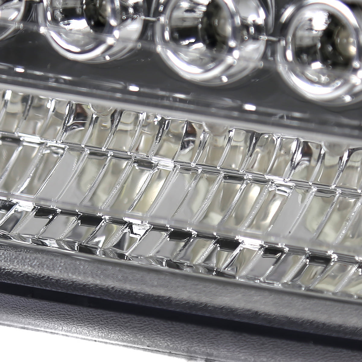 1999-2002 Chevrolet Silverado/ 2000-2006 Chevrolet Tahoe/Suburban Dual Halo Projector Headlights with LED Turn Signal Bumper Lights (Chrome Housing/Clear Lens)