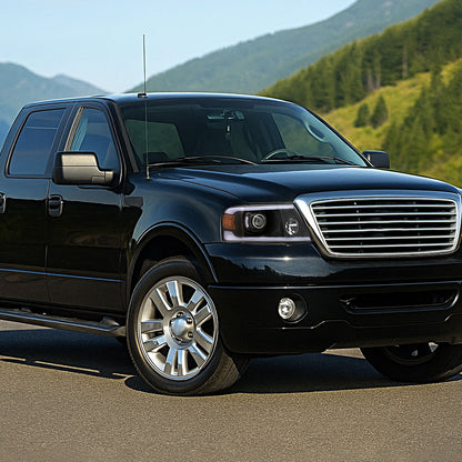 2004-2008 Ford F-150/ 2006-2008 Lincoln Mark LT LED Tube Projector Headlights (Matte Black Housing/Clear Lens)