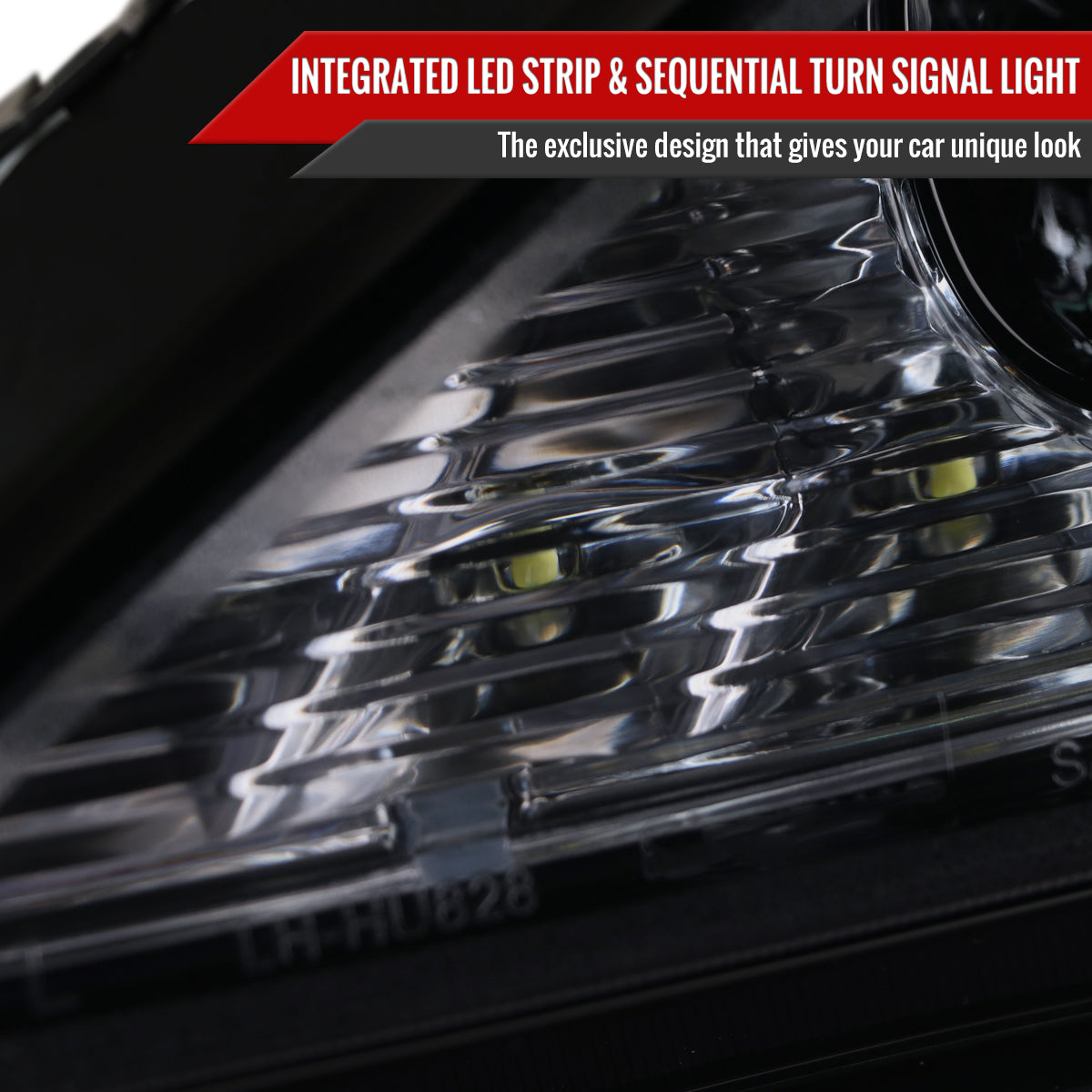 2006-2010 Lexus IS250/IS350 SMD LED Light Strip Projector Headlights w/ Sequential Turn Signals (Glossy Black Housing/Smoked Lens)