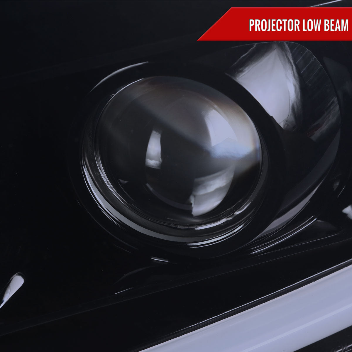 2007-2013 Chevrolet Silverado 1500/ 2007-2014 Silverado 2500HD 3500HD LED C-Bar Projector Headlights (Glossy Black Housing/Smoked Lens)