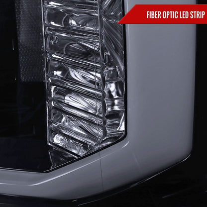 2007-2013 Chevrolet Silverado 1500/ 2007-2014 Silverado 2500HD 3500HD LED C-Bar Projector Headlights (Glossy Black Housing/Smoked Lens)