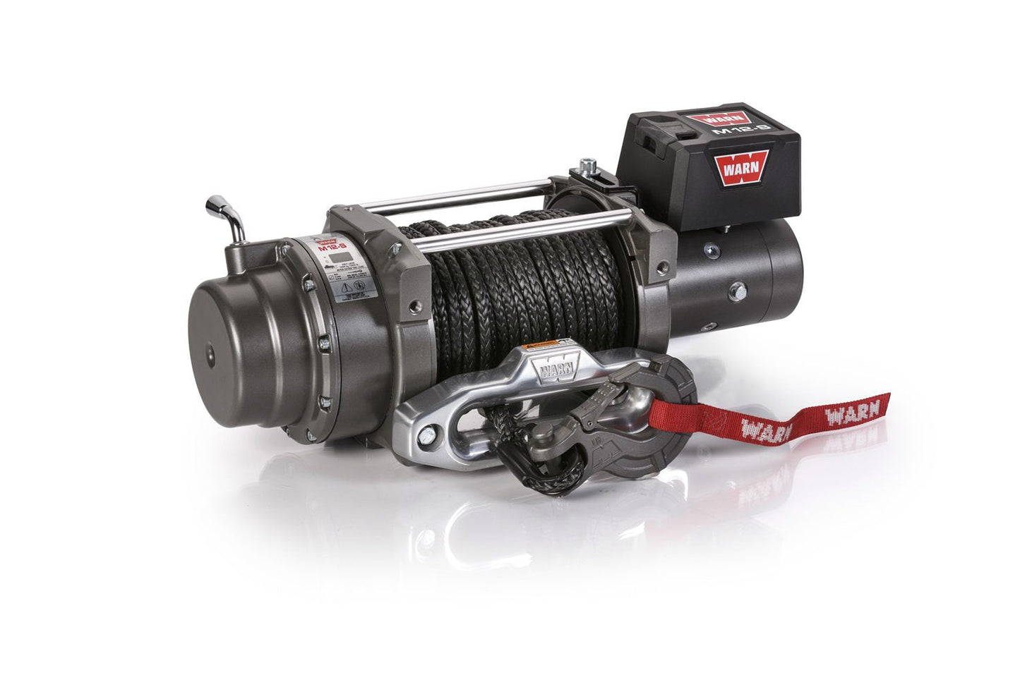 WARN 97720 M12-S 12000 lb Winch 100' 3/8 Spydra Synthetic Rope Heavy Series