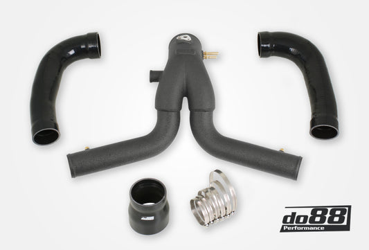 do88 Porsche 911 Turbo (991.1) 13-15 Y-Pipe Black for do88 Intercooler