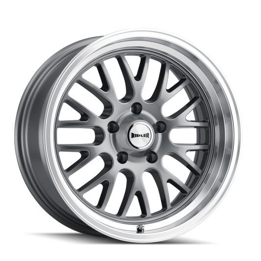 Ridler Wheels 607 Gloss Grey Machined | 20x10" +0mm | 5x120.65mm Wheel