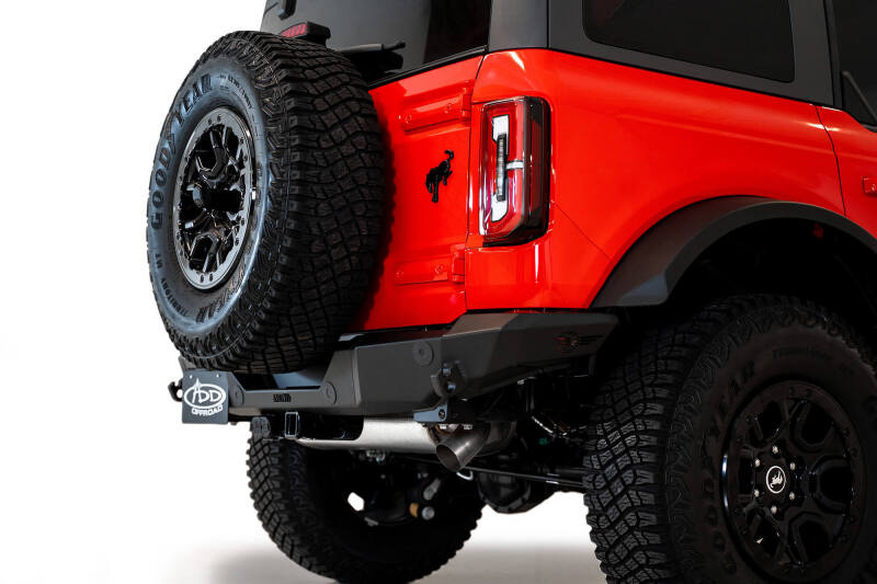 Addictive Desert Designs 2021+ Ford Bronco Rock Fighter Rear Bumper - Hammer Black