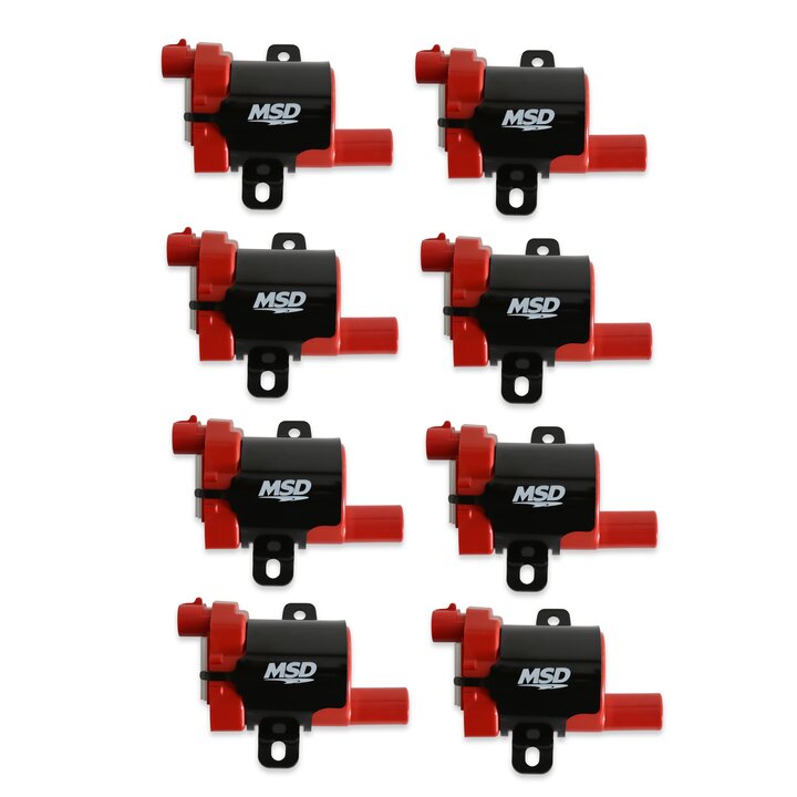 MSD 82638 Ignition Coil Blaster LS Series, Red, 8-Pack
