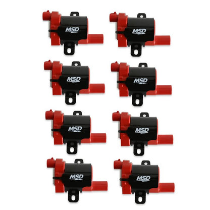 MSD 82638 Ignition Coil Blaster LS Series, Red, 8-Pack