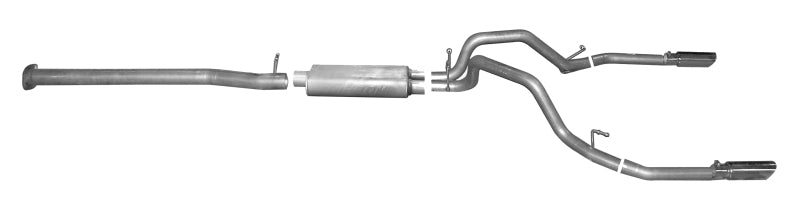 Gibson 3.5in/2.25in Stainless Dual Split Cat-Back Exhaust | Chevrolet Silverado 1500 LTZ (14-18) (65673)