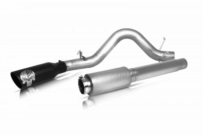 Gibson Patriot Skull Series 4in Single Exhaust | Ford F-150 SVT Raptor (11-14) (76-0007)