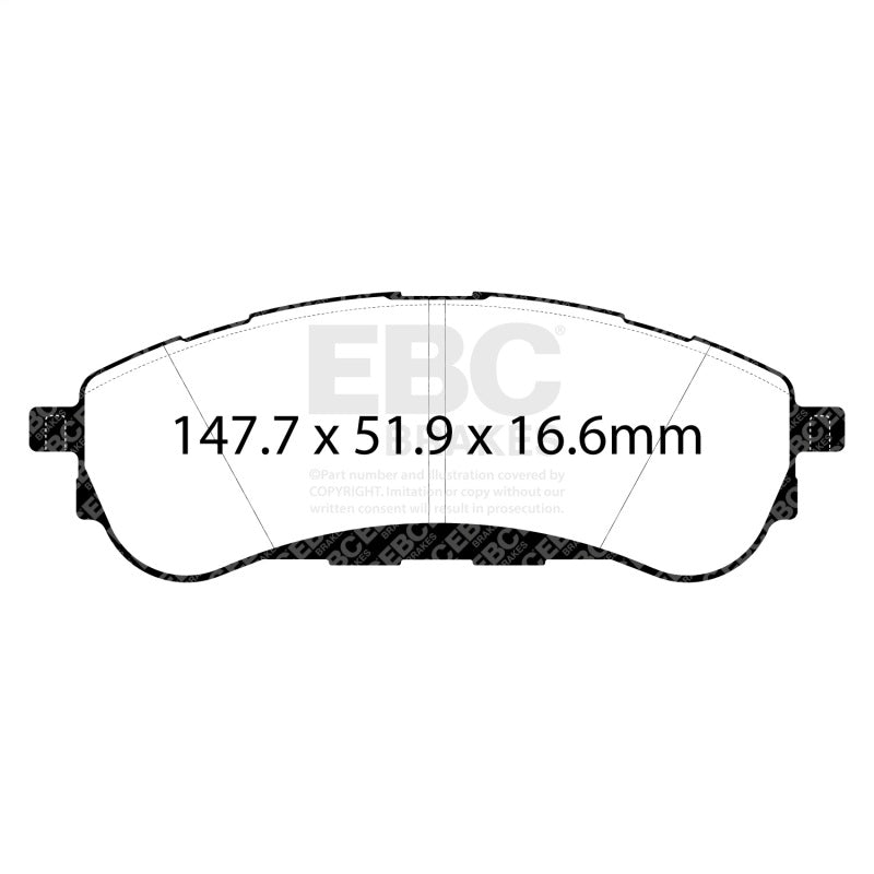 EBC Brakes DP43108R Yellowstuff Street & Track Brake Pads for 19-22 Ford Ranger