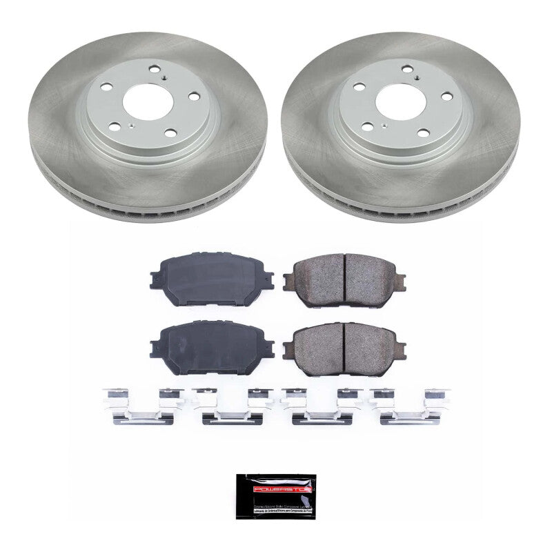 PowerStop 02-04 Toyota Camry Front Semi-Coated Rotor Kit (SC1143)