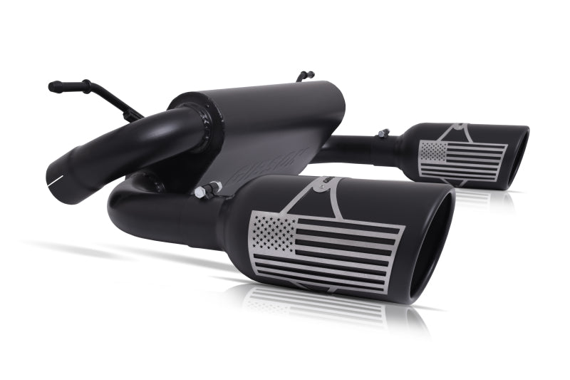 Gibson Patriot Series 2.5in Axle-Back Dual Split Exhaust | Jeep Wrangler JK (07-17) (70-0001)