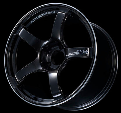 (set of 4) Advan TC4 Black Gunmetallic/Ring | 17x9" +63mm | 5x114.3mm Wheels
