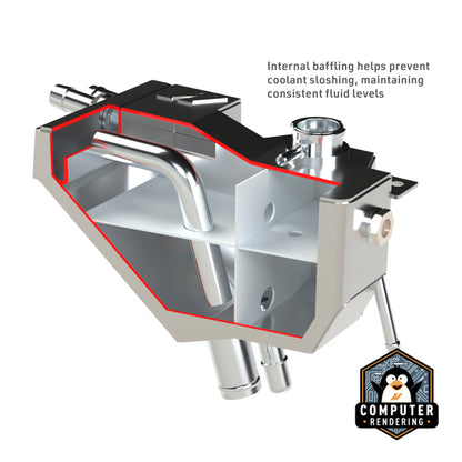 Mishimoto 11+ Ford 6.7L Powerstroke Secondary Expansion Tank - Micro-Wrinkle Black