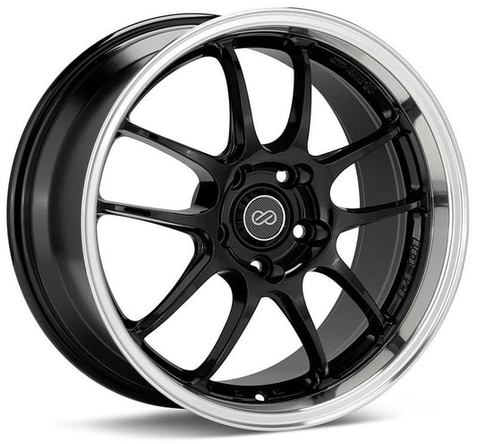 Enkei PF01 Black Machined | 17x9" +35mm | 5x114.3mm Wheel