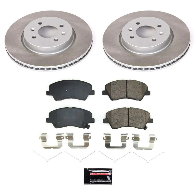 PowerStop 18-22 Kia Rio Front Semi-Coated Rotor Kit (SC8699)