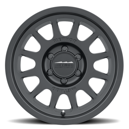 (set of 4) Method MR703 Matte Black | 17x8.5" +0mm | 6x5.5in Wheel