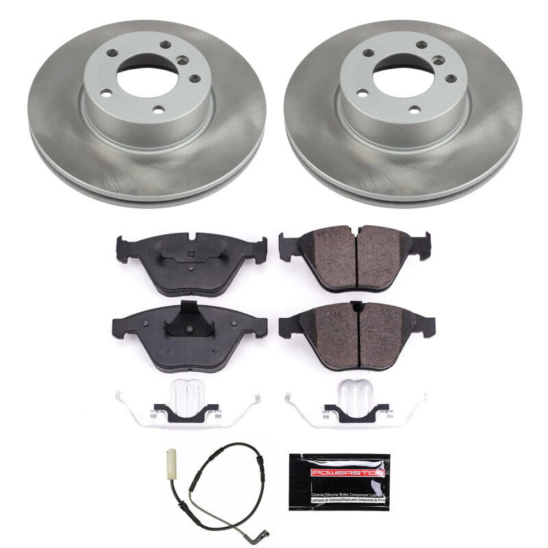 PowerStop 2008 BMW 328xi Front Semi-Coated Rotor Kit (SC4677)